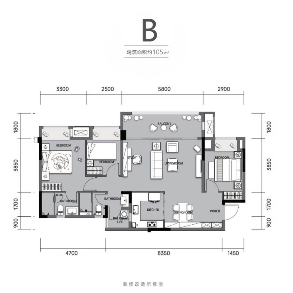 龙湖云瑶玉陛玉山三组团B户型